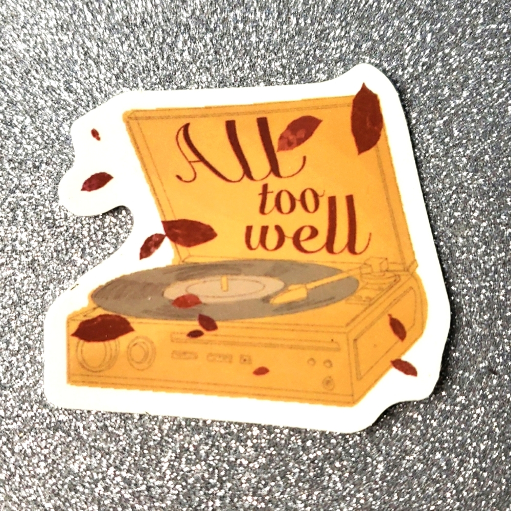 10/$10 Taylor Swift Glow In The Dark Sticker RED record Player
